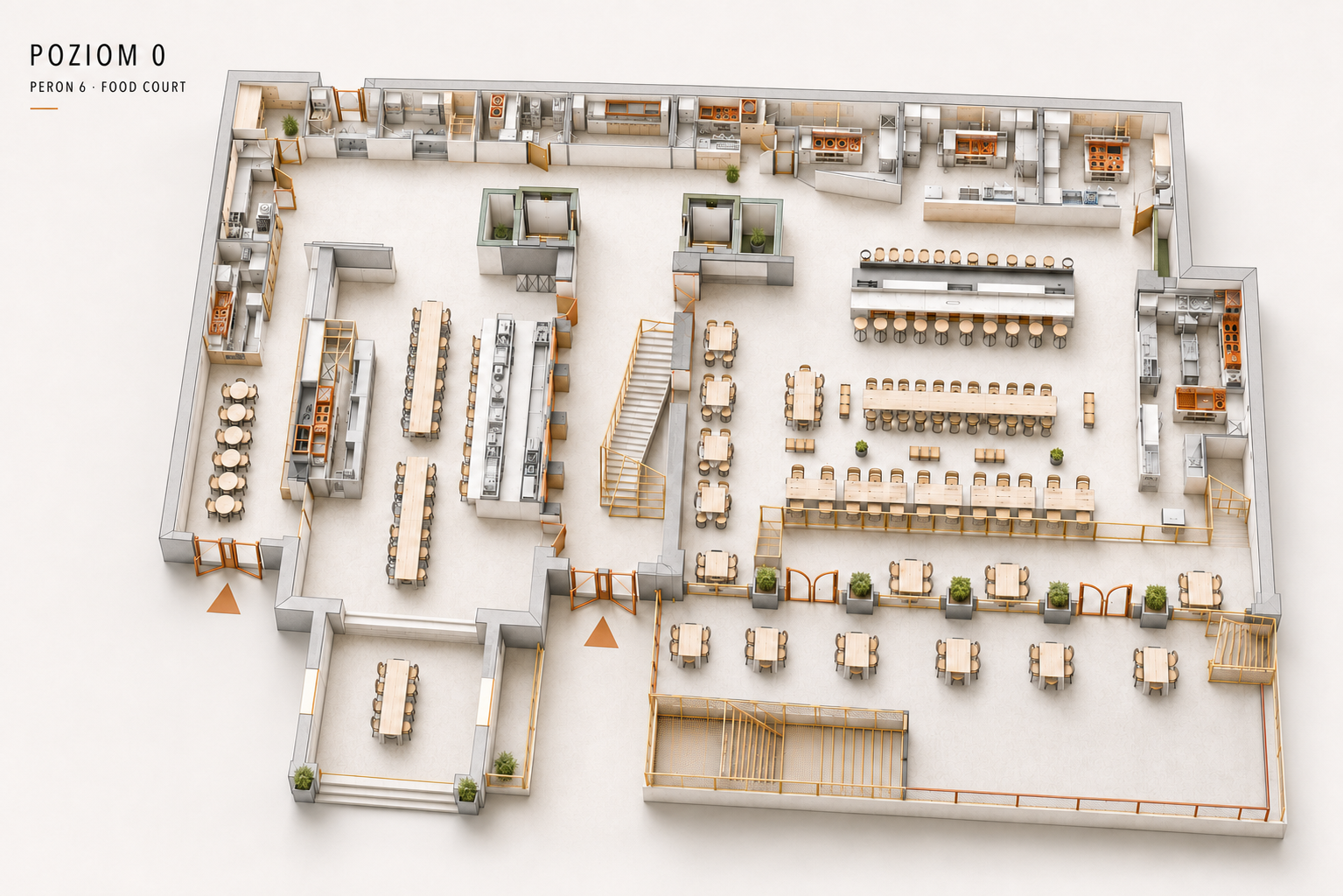 3D visualisation of PERON 6 Food Hall level 0